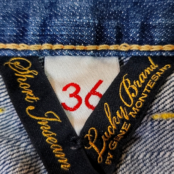 LUCKY ☘ BRAND ♡ Men's Denim Short Inseam Classic Fit Short Length Blue Jeans 36 - Picture 12 of 17